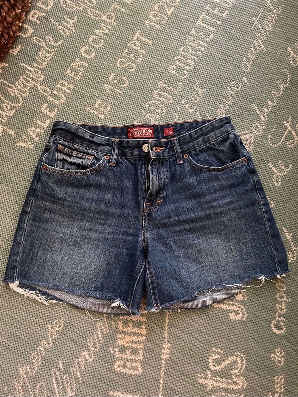 Lucky Brand Indigo Cutoff Denim Boyfriend Shorts